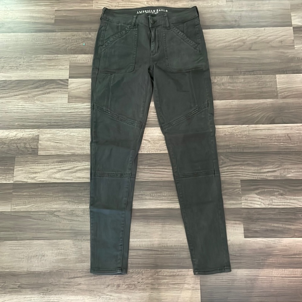 Olive American eagle jeggings